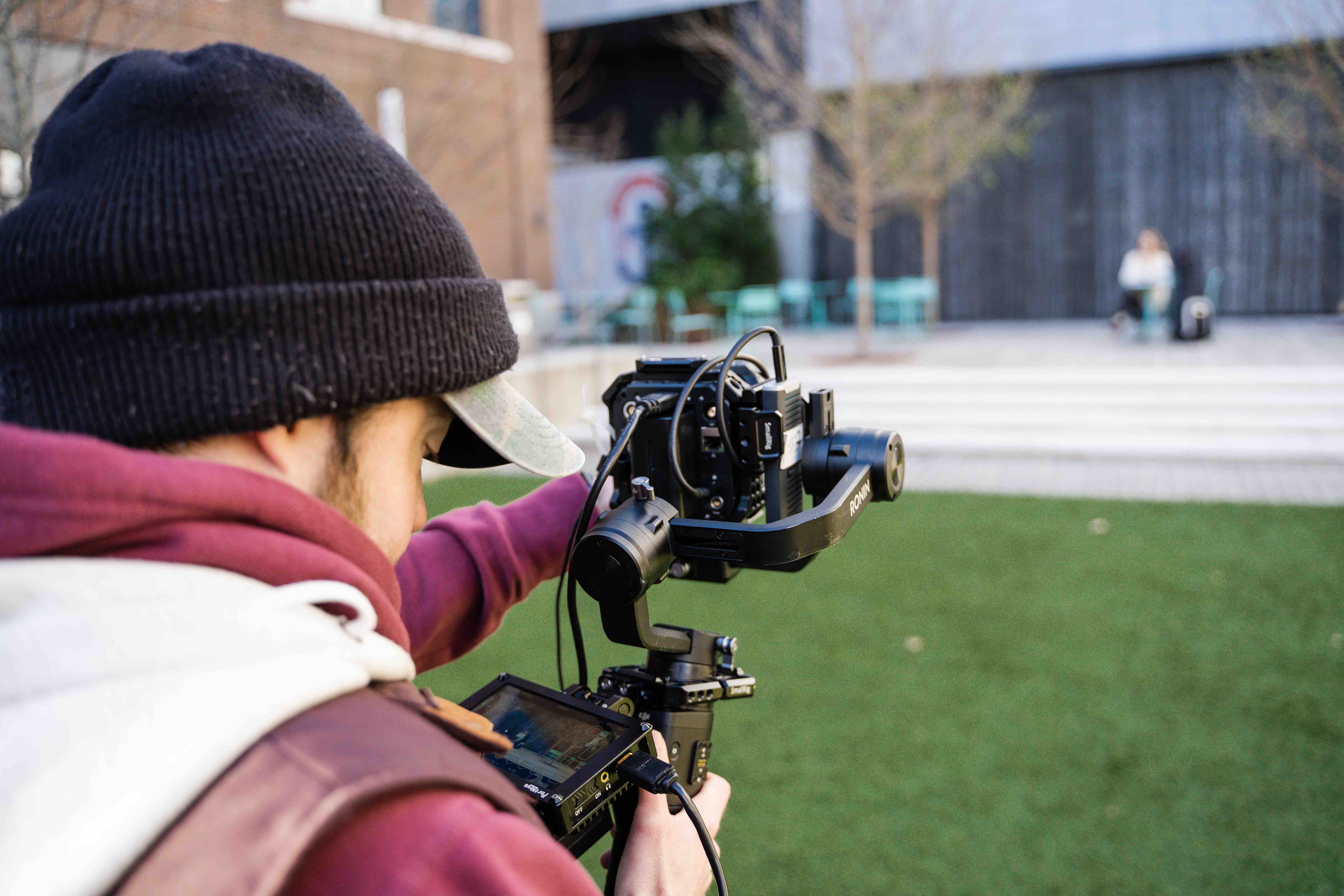 Behind the scenes of a custom video marketing shoot